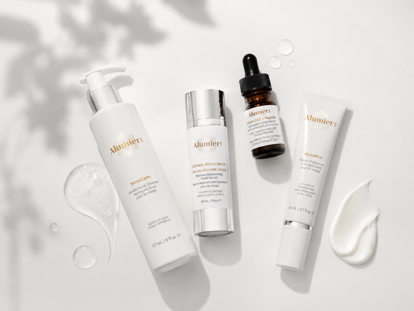 AlumierMD medical-grade skincare products used in facials at The Laser Lounge & Skin